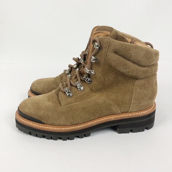 Marc Fisher Womens Idaran Hiking Boots 7.5 Brown Suede Lace Up Lug Sole NWOB - Picture 7 of 12
